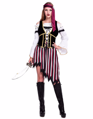 Spooktacular Creations High Seas Pirate Wench Captain Costume