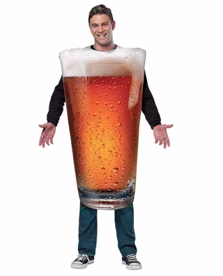 Rasta Imposta Men's Get Real Beer Pint Costume