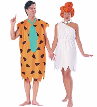 Fred and Wilma Flintstone Costume Set