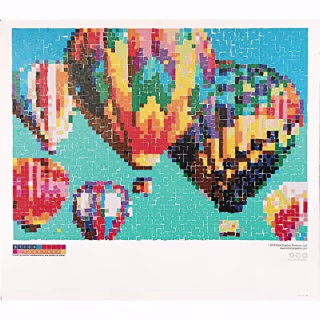 Collaborative Sticker Mosaic, Hot Air Balloon
