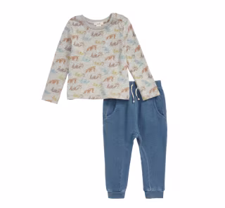Peek Essentials T-Shirt and Ribbed Leggings Set
