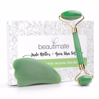 Beautimate Facial Jade Roller &amp; Gua Sha Tool Set