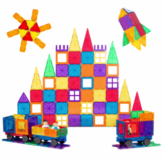 Best Choice Products 250-Piece Kids STEM 3D Magnetic Building Block Tile Toy Play Set