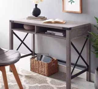 Sophie Urban Industrial X Frame Modern Farmhouse Writing Desk