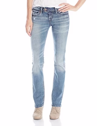 Silver Jeans Co. Women's Tuesday Low Rise Slim Bootcut Jean, Medium Indigo Wash, 28W X 31L
