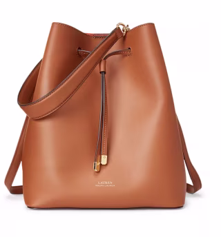 Ralph Lauren Dryden Debby Leather Drawstring Bag