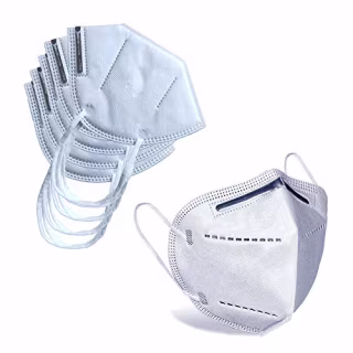 KN95 5-Ply Face Mask with Elastic Ear Loop, Individually packed in Poly bag, Adult, 5 Count