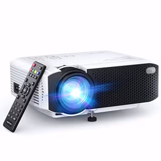 APEMAN LC350 Mini Projector, 4500L Brightness, Support 1080P 180" Display, Portable Movie Projector, 45,000Hrs LED Life and Compatible with TV Stick, PS4, HDMI, TF, AV, USB for Home Entertainment