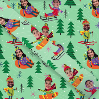 Funny Family Christmas Wrapping Paper