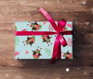 Christmas Wrapping Paper-Photo Elf Wrapping Paper