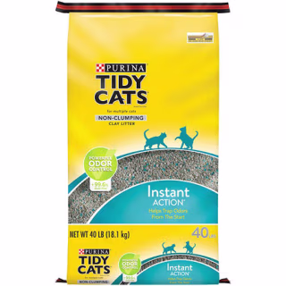 Purina Tidy Cats Non-Clumping Cat Litter Instant Action for Multiple Cats, 40 lb