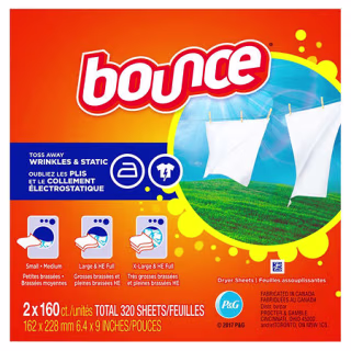 Bounce Fabric Softener Dryer Sheet Outdoor Fresh (2 x 160 ct.)
