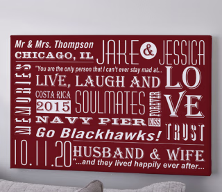 Our Life Together Personalized Canvas Print