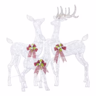 Home Accents Holiday Fantasleigh Outdoor Christmas Deer Family