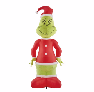 Dr. Seuss 10-Foot Inflatable Giant Grinch with Fuzzy Plush Fabric