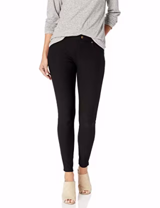 HUE Women's Ultra Soft Fleece Lined Denim Leggings, Black, Extra Large