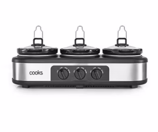 Cooks 3 x 1.5 Quart Triple Slow Cooker