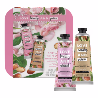Love Beauty and Planet Murumuru Butter Rose &amp; Shea Butter Sandalwood Hand Cream Holiday Gift Set