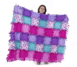 Melissa & Doug Created by Me Flower Fleece Quilt