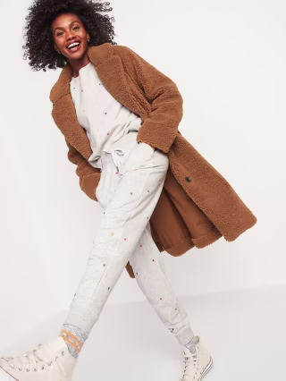 Oversized Cozy Sherpa Overcoat for Women