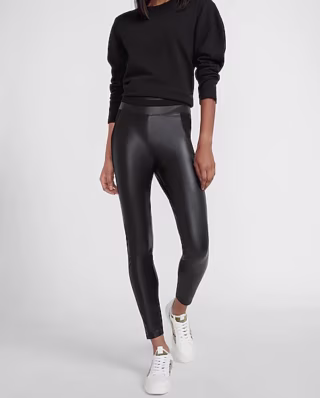 Women’s High-Waisted Vegan Leather Leggings