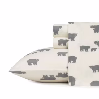 4-Piece Buckhead Ridge Brown Graphic Flannel Queen Sheet Set