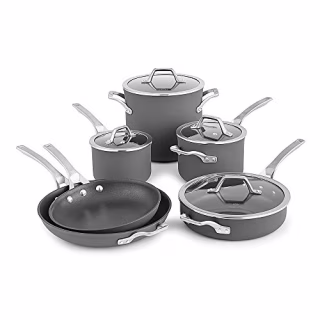Calphalon Signature 10 Piece Set|Hard Anodized Nonstick Pots, Black