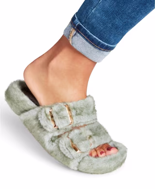 Steve Madden Women's Around Double-Band Footbed Slippers