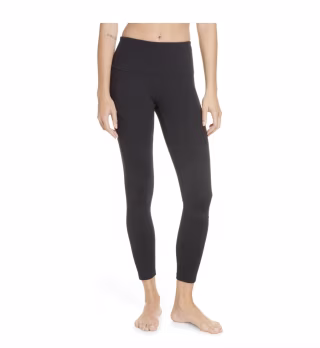 Zella Moto Ribbed High Waist Ankle Leggings