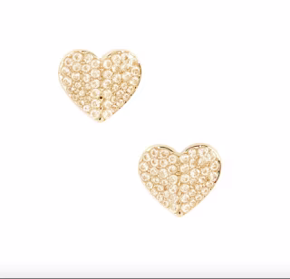 Kate Spade New York Pave Heart Stud Earrings