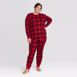 Women's Plus Size Thermal Pajama Set - Stars Above(TM)