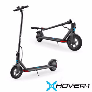Hover-1 Dynamo Electric Folding Scooter, LCD Display, Air-Filled Tires, 16 MPH Max Speed - Black