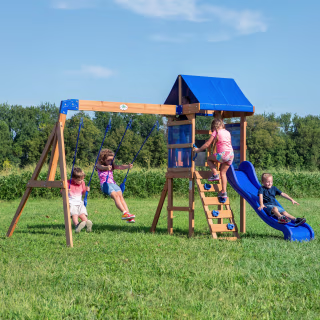 Backyard Discovery Aurora Wooden Cedar Swing Set