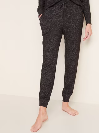 Mid-Rise Plush-Knit Jogger