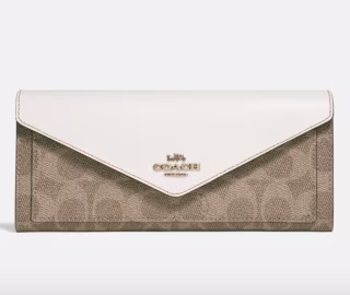 Coach Soft Wallet In Colorblock Signature Canvas
