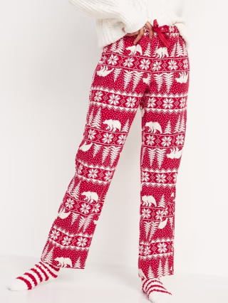 Patterned Flannel Pajama Pants for Women