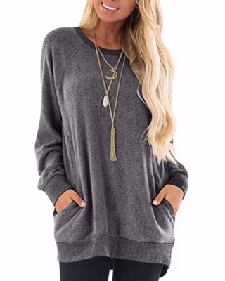 Gadewake Women's Casual Color Block Long Sleeve