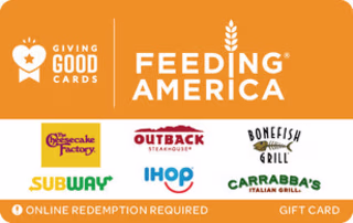 Giving Good Feeding America Gift Card