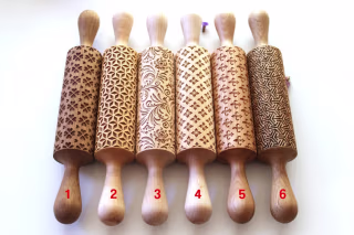 DiamondWoodcomua Engraved Rolling Pins