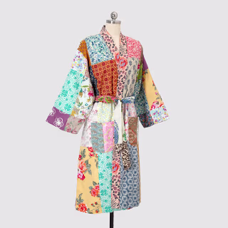 Repurposed Cotton Sari Robe