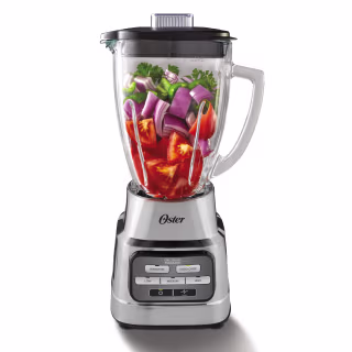 Oster One Touch 6 Cup Blender With Pre-Programmed Settings and Glass Blender Jar