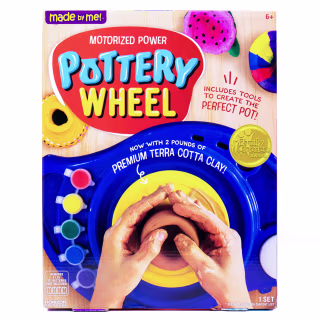 Made by Me My Very Own Pottery Wheel with Terracotta Clay, Ages 6 and Up