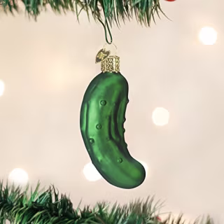 Old World Christmas Ornaments: Pickle Glass Blown Ornaments for Christmas Tree (28016) (Amazon)