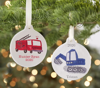 Personalized Ceramic Truck Ornaments