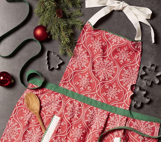 Design Imports Joyful Snowflakes Jacquard Apron