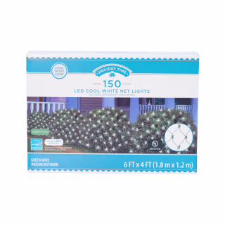 Holiday Time LED Cool White Net Lights, 150 Count