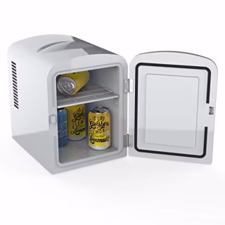 Uber Appliance Mini Fridge For Beauty, Skin Care, Makeup, Cosmetics storage - 6 can capacity portable refrigerator cooler and warmer - Thermoelectric technology - For Bedroom, office, dorm or car