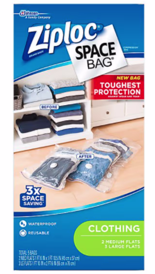 Ziploc® Space Bag® 5-Count Flat Combo Variety Pack