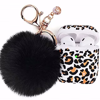 FILOTO Leopard Case for Airpods , Filoto Airpod Case Cover for Apple Airpods 2&1 Charging Case, Cute Cheetah Print Air Pods Silicone Soft Case Accessories Keychain/Skin/Pompom/Strap (Leopard)