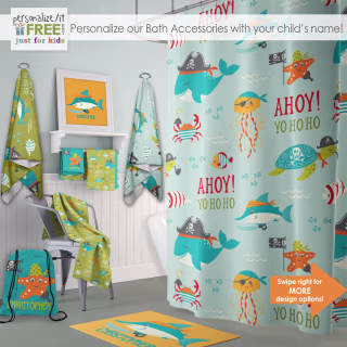 Pirate Personalized Shower Curtain